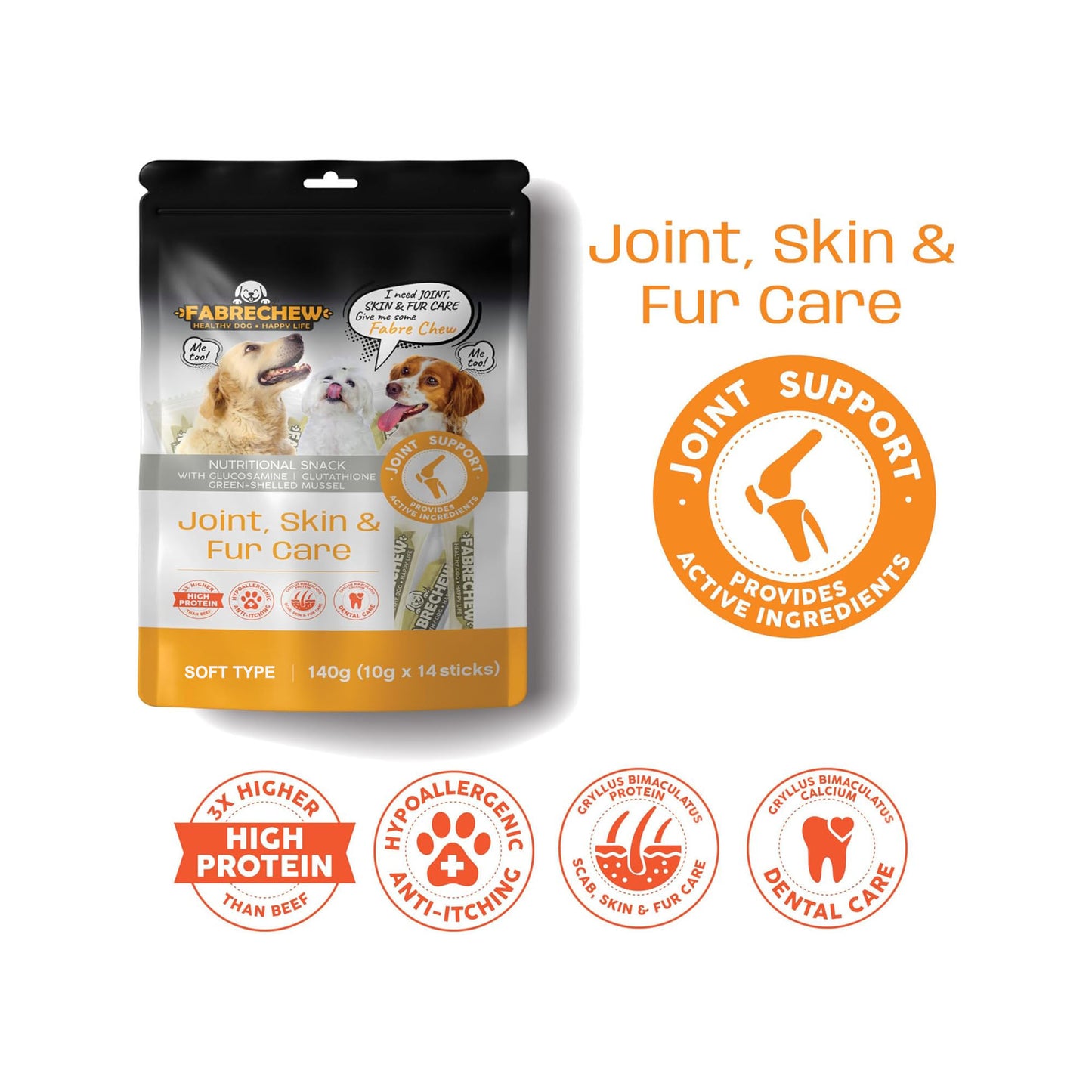 FabreChews Nutritional Snack - Orange (Joint Care)